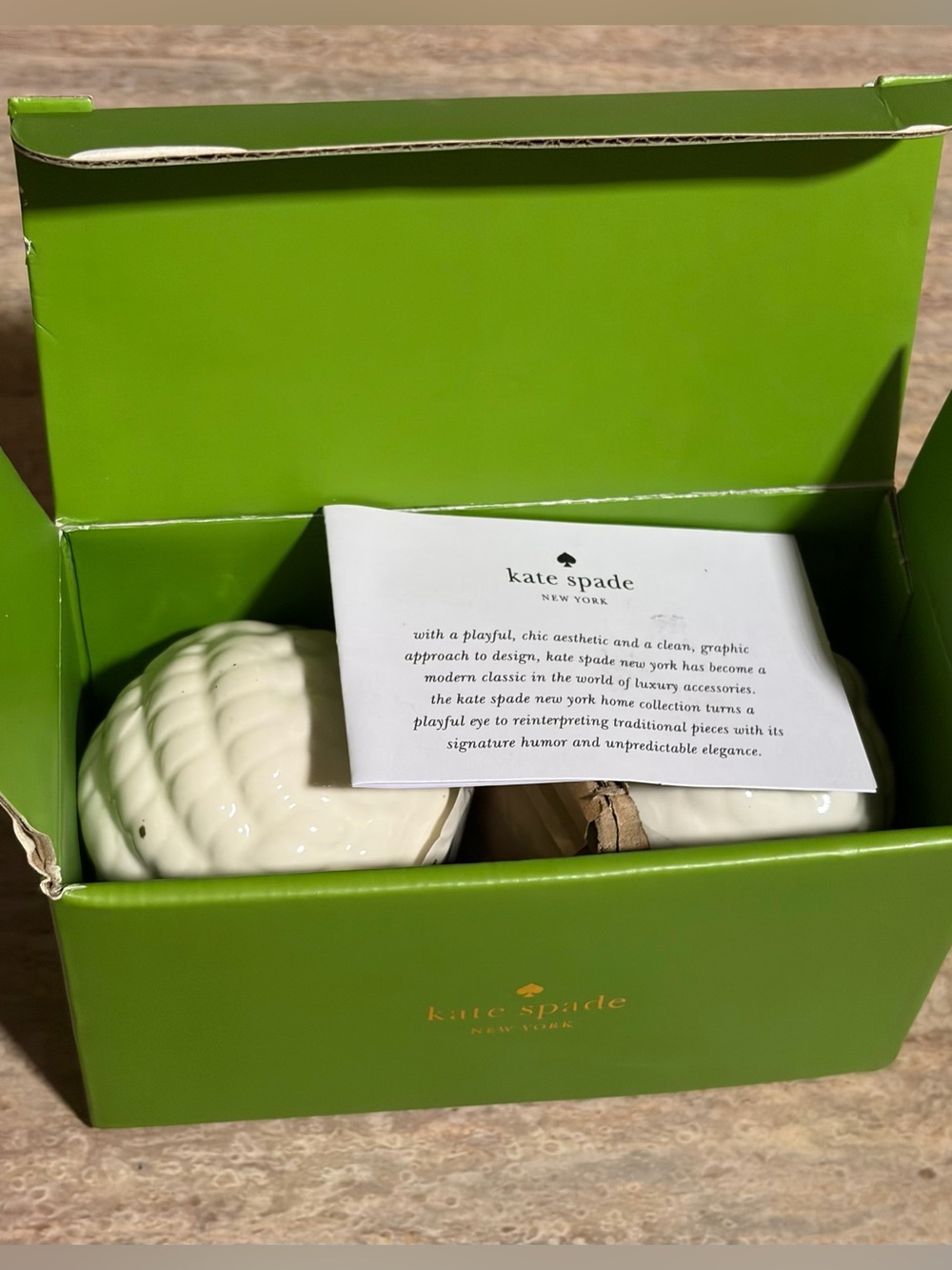 kate Spade ♠️ Cannon Street Nautical Salt & Pepper Cream Ceramic Set